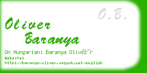 oliver baranya business card